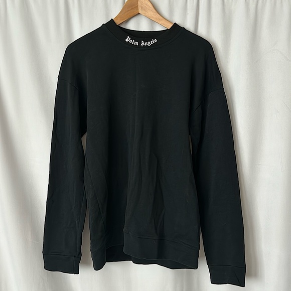 Palm Angels Other - Palm Angels Black Long Sleeve Logo Sweatshirt Top **Approx Size L**